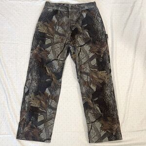Carhartt Dungaree Rugged Realtree Carpenter Camo Pants Size 32x30 VGUC